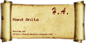 Hand Anita névjegykártya